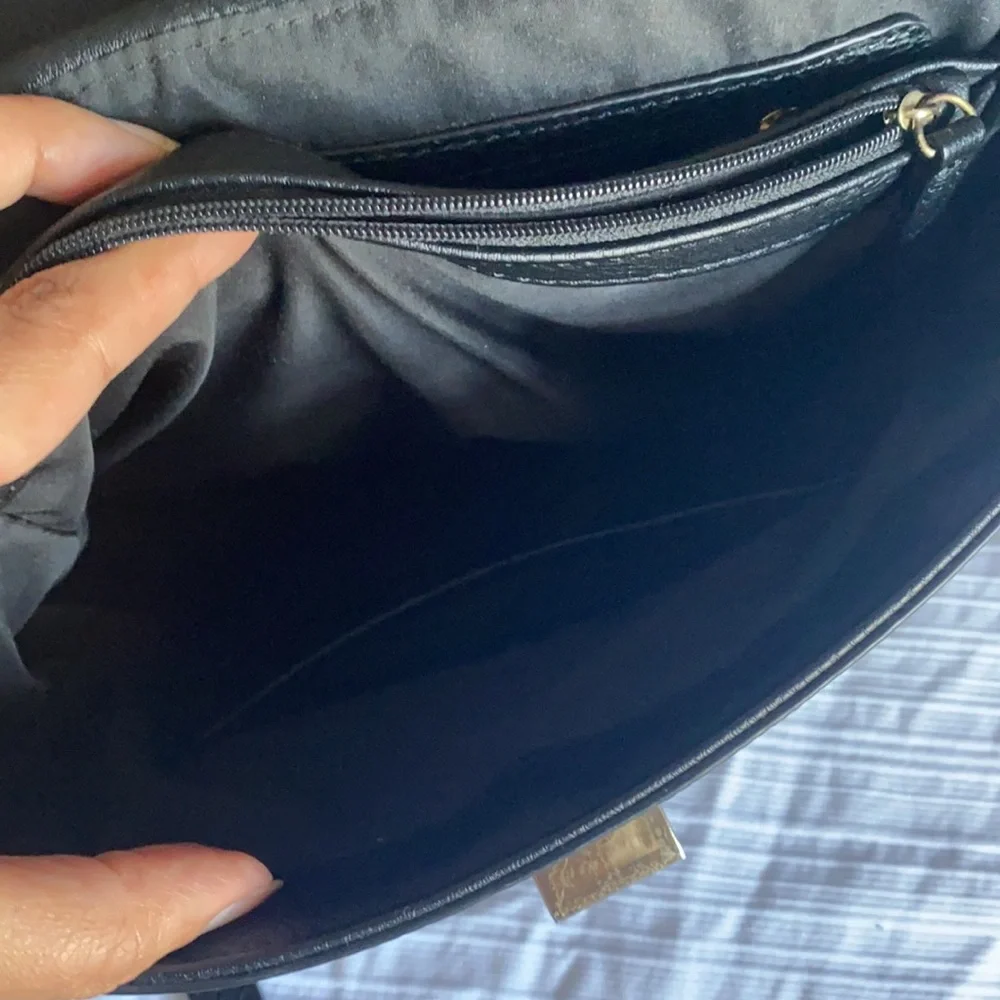 Neiman Marcus Bess Flip-Lock Faux-Leather backpack - Picture 6 of 12